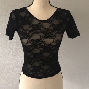American Apparel Lace Crop Top